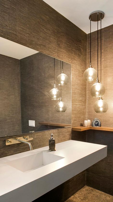 architectural lighting in restroom